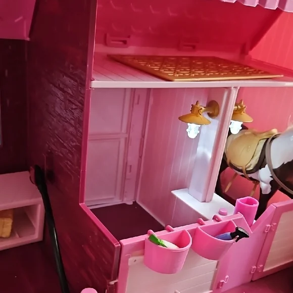 Pink Toy Barn Playset with Accessories Lori By Battat - Picture 4 of 10